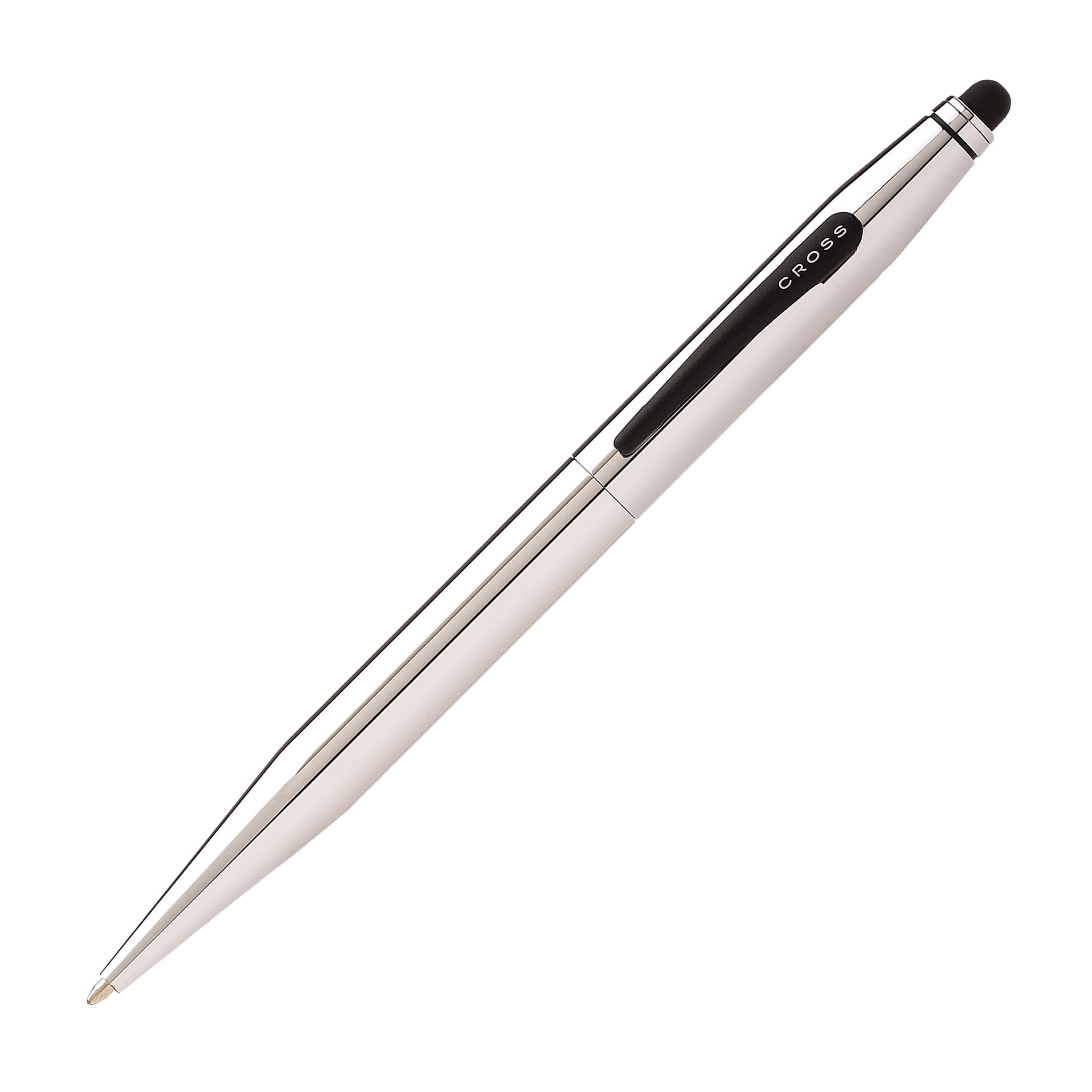 Cross Tech 2 Chrome & Black Ballpoint Pen – Refillable, Medium Point, Black Ink, Premium Gift Box