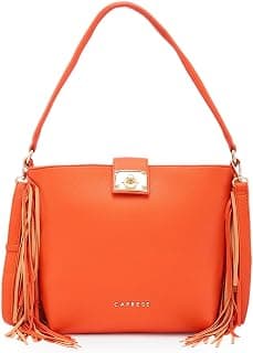 Caprese Cindy Hobo, Orange-Medium | Stylish Shoulder Bag for Women | Spacious Compartment | Perfect for Casual & Daily Use