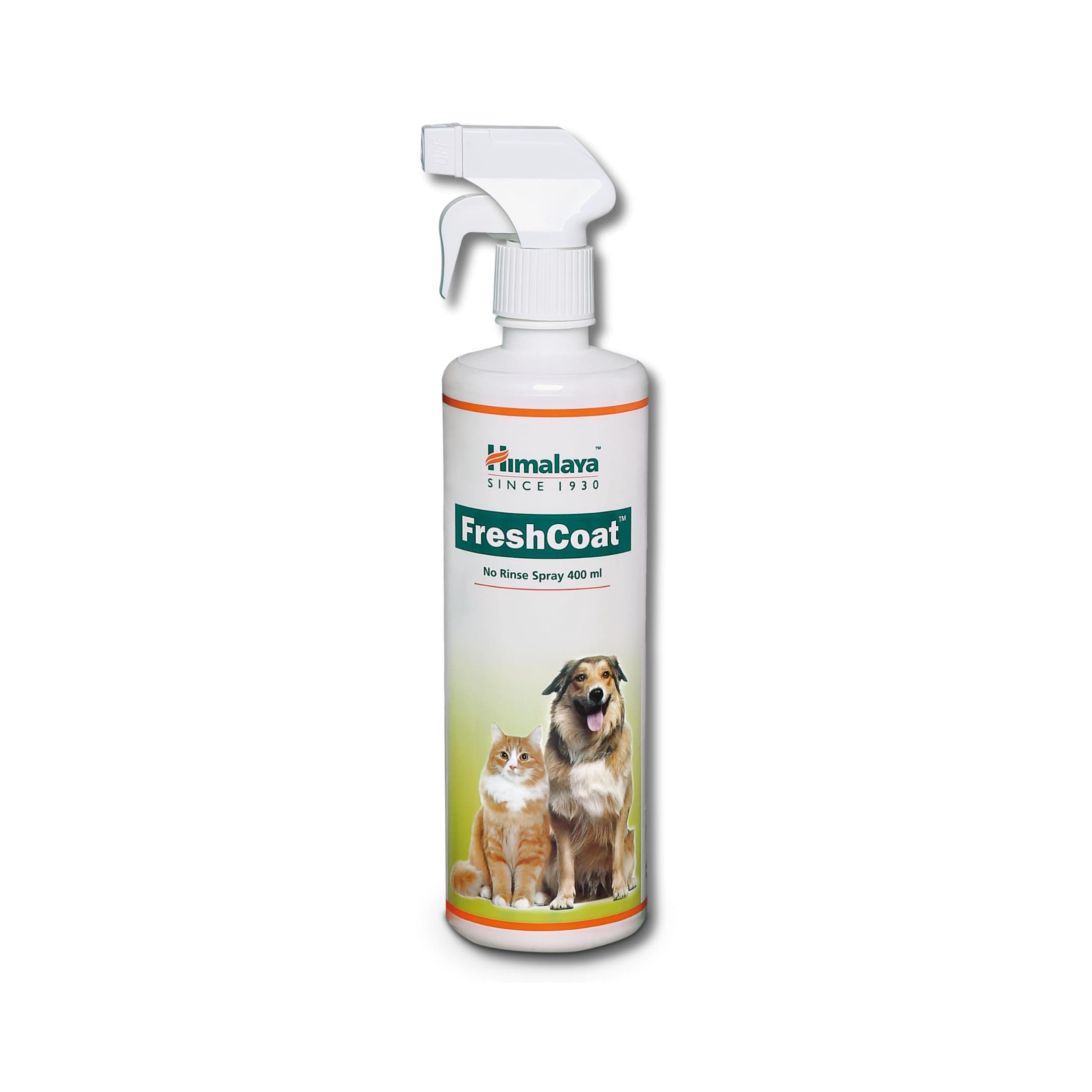 Himalaya FreshCoat No Rinse Spray for Dogs & Cats | Quick Freshness & Skin Hygiene | With Lemon, Vetiver & Holy Basil | 400 ml