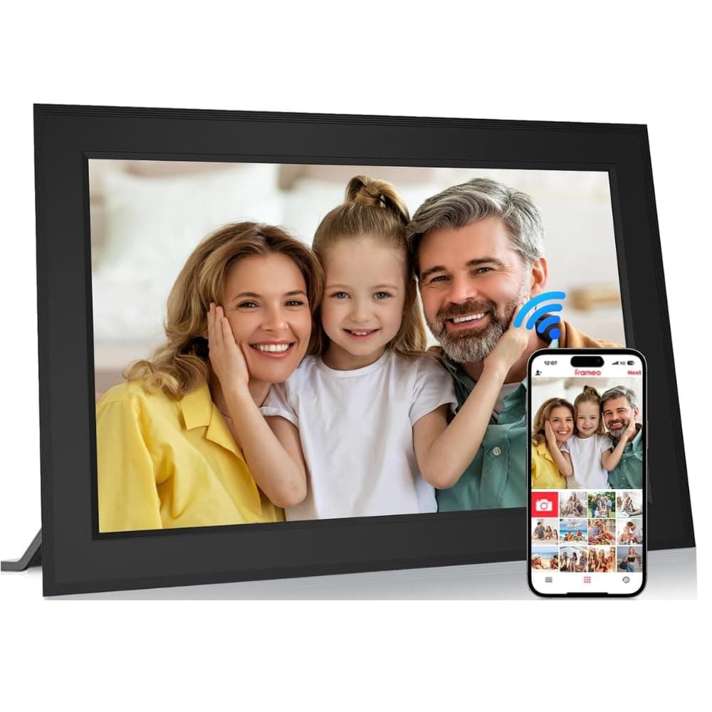MIRACLE DIGITAL 10.1 Inch WiFi Digital Photo Frame with Frameo App, 1280x800 IPS Touch Screen, 32GB Storage, Auto-Rotate, Wall Mountable, Instant Photo & Video Sharing