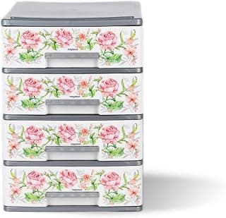 Nayasa Tuckins 14 Deluxe Multipurpose Plastic Modular Drawer Organizer | Multi-Compartment Storage Cabinet for Home, Office & Kitchen | Durable & Stylish Plastic Storage Solution | Grey