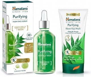 Himalaya Purifying Neem Face Wash 150ml + Himalaya Purifying Neem Face Serum 15ml Regime pack