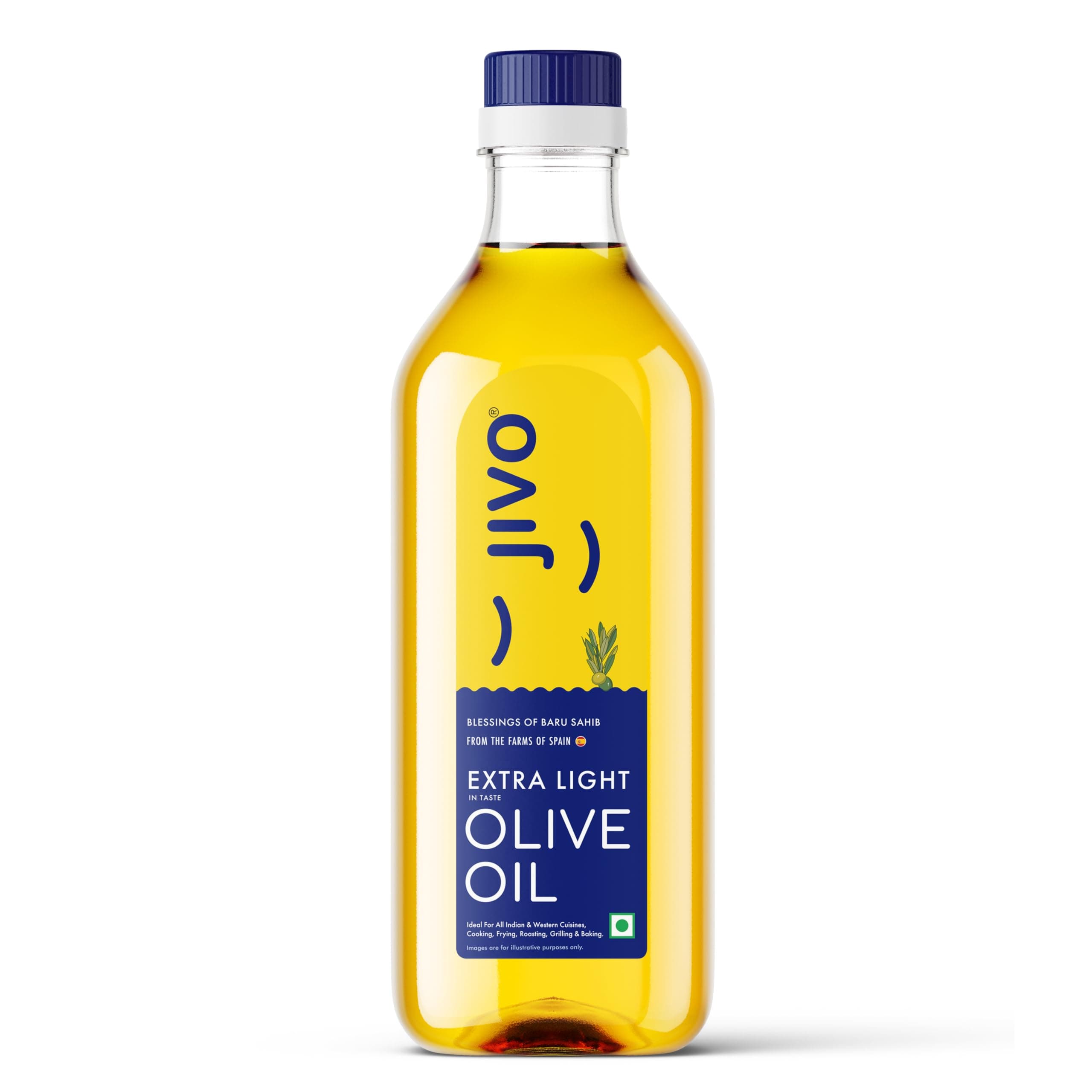 Jivo Extra Light Olive Oil 500ml | Imported from Spain | Everyday Use for Cooking, Dressings, Salad, Soups, Dips, and Marinades | Light, Flavorful High MUFA & Rich in Antioxidants