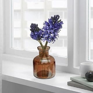 Pure Source India Glass Vase for Home Decoration 3.5 Inch 100ml (Without Flower) (Gold)