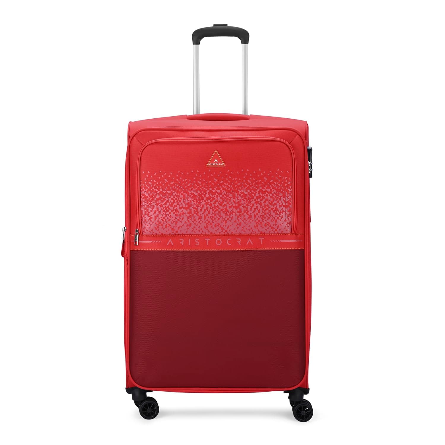 Aristocrat Drift Check-in Trolley Bag 69cm | Medium | Soft Luggage | Smooth 8-Wheel Suitcase | Secure Combination Lock with Sturdy Zipper | Robust Construction | Expander | 3-Year Warranty (Red)