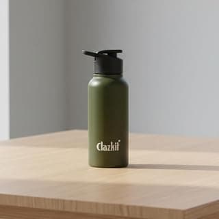 Clazkit Alpha Sporty Stainless Steel Water Bottle Single Wall 500ml| Lightweight, Leak-Proof, Reusable | Ideal for School Kid, Office, Gym & Travel | Green