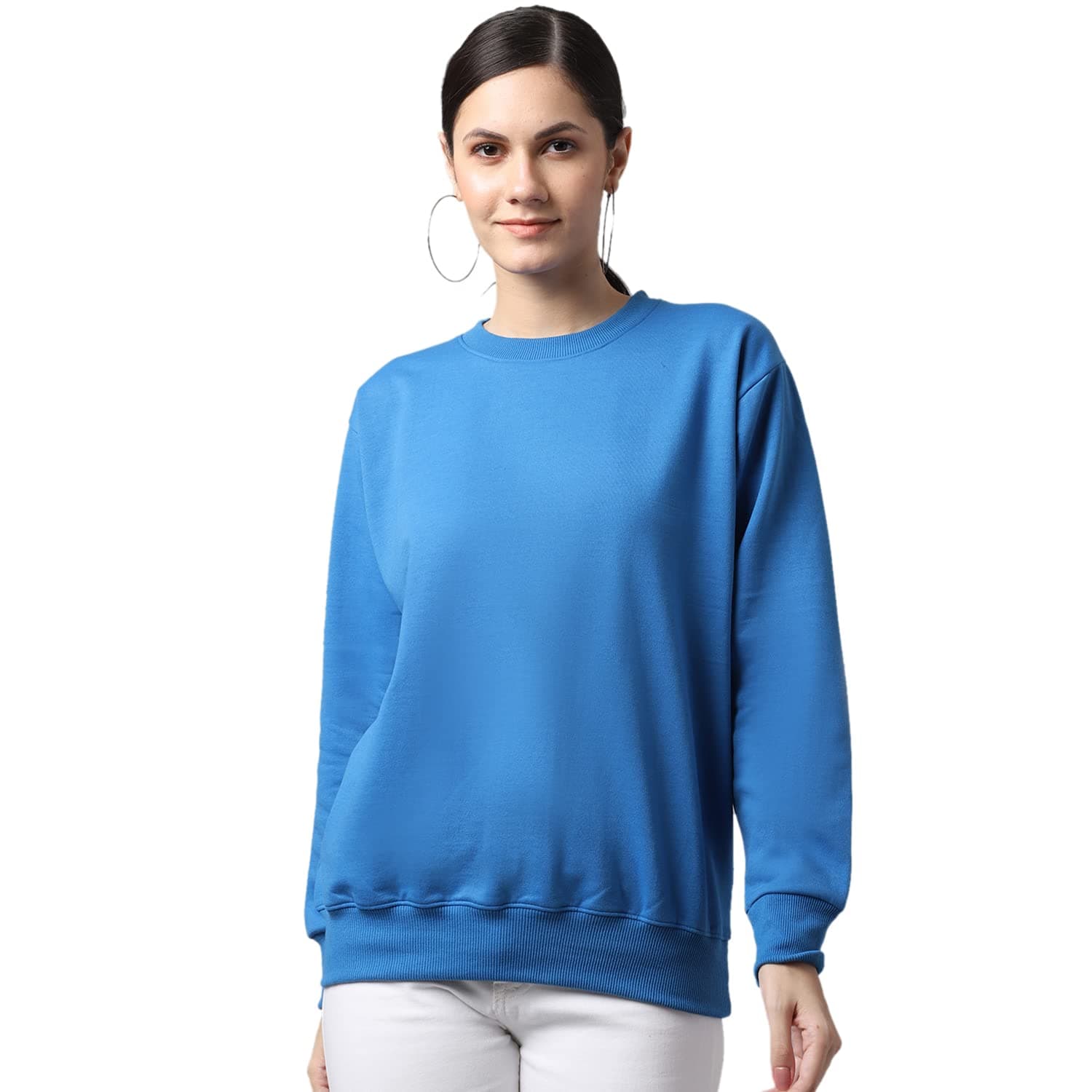Mack Jonney Fleece Round Neck Sweatshirt for Women-SW_RRN