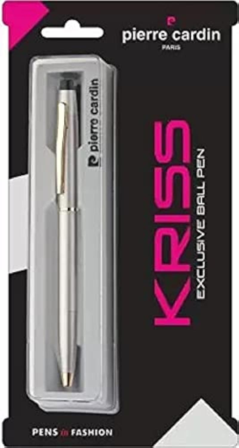 Pierre Cardin Kriss Premium Ball Pen | Luxirous Satin Nickle Finish Body Elegant Design | Ideal for Festive & Corporate Gifting