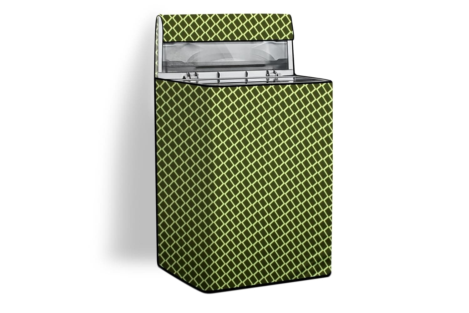 Stylista Washing Machine Cover Compatible for LG 10 KG Fully-Automatic Top Loading T10SJMB1Z Check Military
