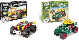 Mechanix Monster Buggies & Battle Station STEM Building Sets | Educational DIY Mechanical Construction Toys for Boys & Girls 7+ | Develops Practical, Logical & Creative Thinking Skills