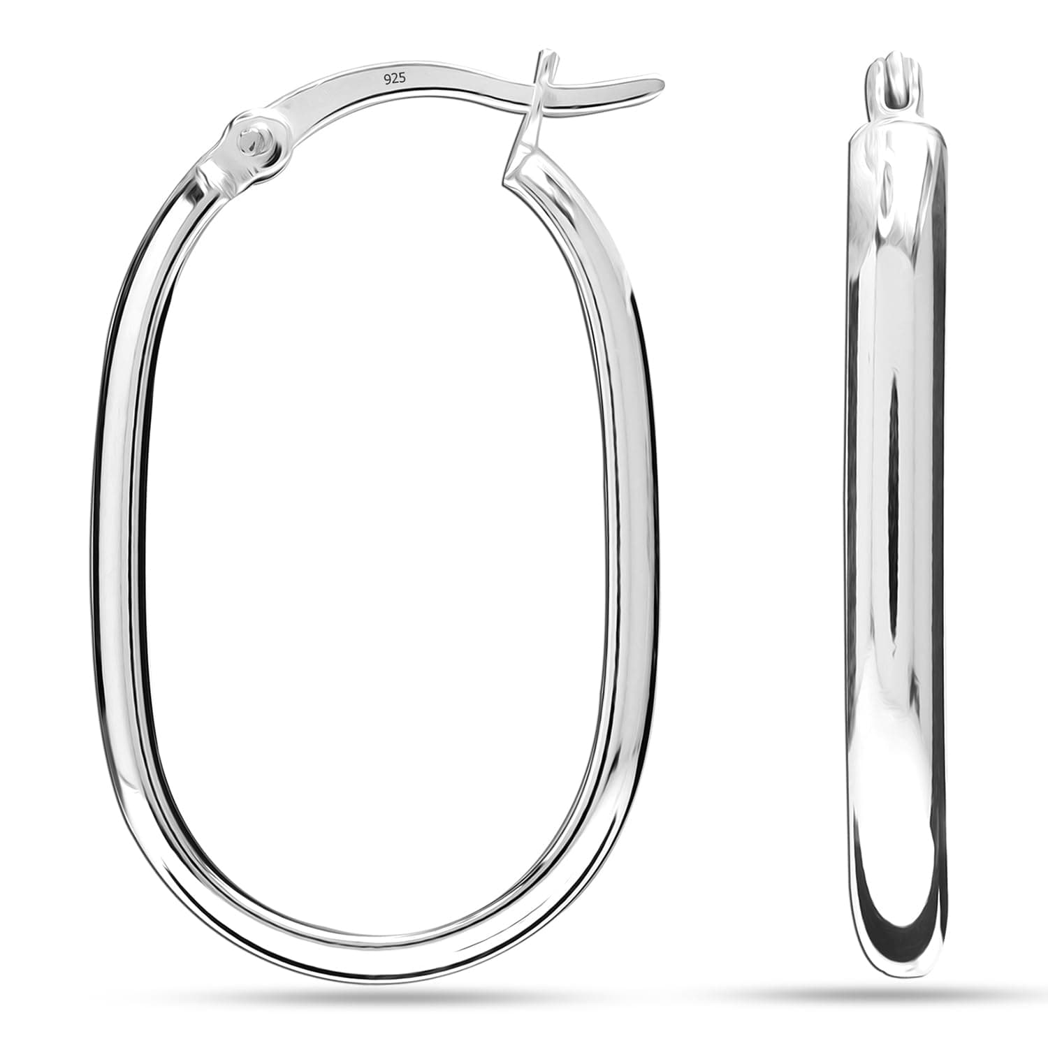 TRUESILVER ACPL 925 Sterling Silver Hoop Earrings for Women | Elegant, Classic & Contemporary Fashion Jewelry Collection | Lightweight Everyday Accessories | Gift for Women & Girl