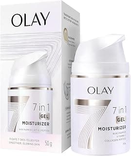 Olay 7in1 Ultra-light Gel Moisturizer | Niacinamide, Vitamin C, Collagen Peptides | Fights 7 Issues for Smooth & Glowing Skin | Normal to Oily Skin | Dermatologically Tested | Non Comedogenic | 50g