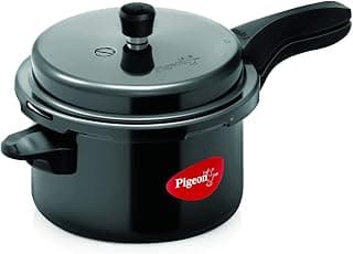 Pigeon Titanium Hard Anodized Aluminium Outer Lid Pressure Cooker - 5 Litres - Black