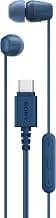 Sony IER-EX15C Wired in Ear Type C Headphones, in-Line Remote for Volume & Mute Function with Mic, Tangle Free Serration Wire, Compatible with USB-C Devices, High Sound Quality (Blue)