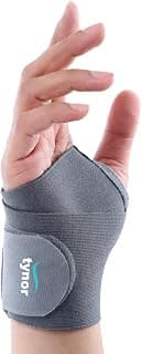 TYNOR Wrist Brace with Thumb, Support for Pain Relief & Stabilization | Lightweight & Breathable Wrist Support for Arthritis, Sprains, Tendonitis, Carpal Tunnel | Universal Fit (Grey, 1 Unit)