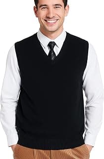 URBANROCK Mens Woolen V-Neck Sleeveless Sweaters for Winter wear