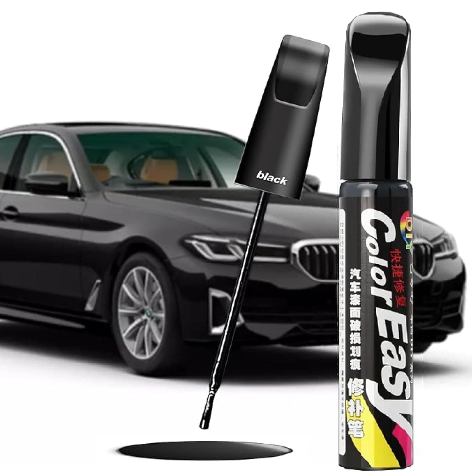 Nilzone Car Scratch Remover Touch Up Paint Pen Automotive Car Paint Pen 2 In 1 Car Paint Scratch Repair for Deep Scratches Special-Purpose Car Paint pack of 1 (BLACK)