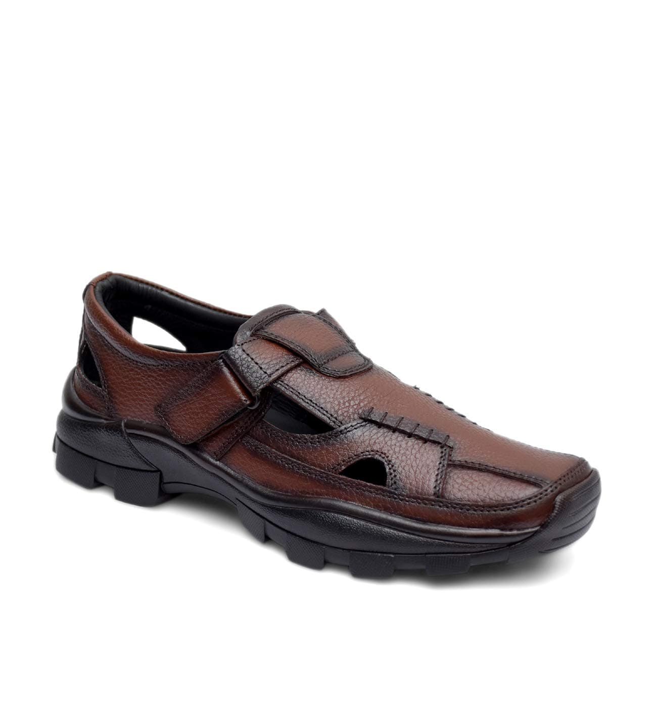 DEGARRO Men's Leather Sandals – Stylish, Durable, Comfortable, Lightweight, Anti-Slip, Strong Sole, Outdoor & Indoor Sandals, Casual & Formal Wear, Perfect for Walking, Hiking, and Daily Use