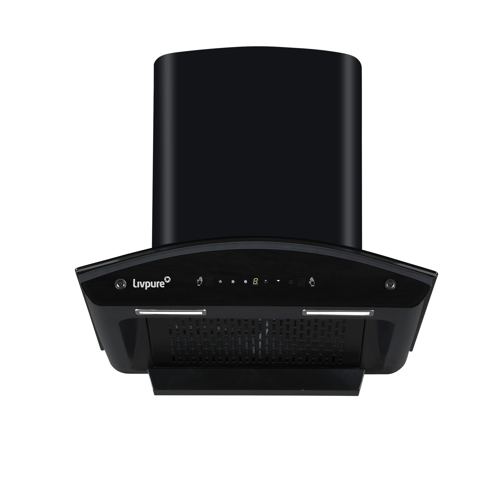 Livpure Avian 60 cm | Curved Glass | 1450 m³/hr Suction | Filterless | Touch & Gesture Control | Low Noise | 10 Years Motor + 2 Years Comprehensive Warranty | Black