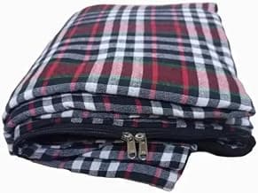 Cotton Mattress Protector Cover with Zipper, 72 x 48 x 5 inch or 4 by 6 Foot, Multicolour, 1 pc.