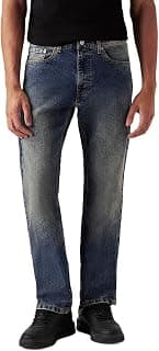 Levi's Men's 505 Mid Indigo Straight Fit Mid-Rise Jeans