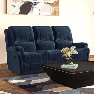 Urban Ladder Lebowski Recliner Seater Three Colour Cobalt Fabric