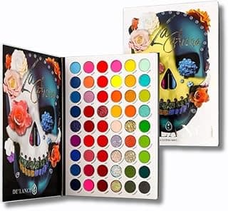 Eyeshadow Palette, 60 Colors, Skull Design, Matte and Shimmer, Vegan and Cruelty Free