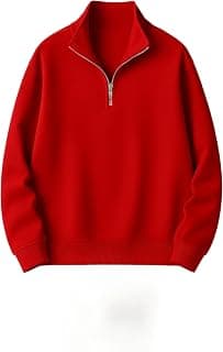 Mack Jonney Men’s Fleece Half-Zip High Neck Sweatshirt | Warm & Stylish Winter Wear -M4563