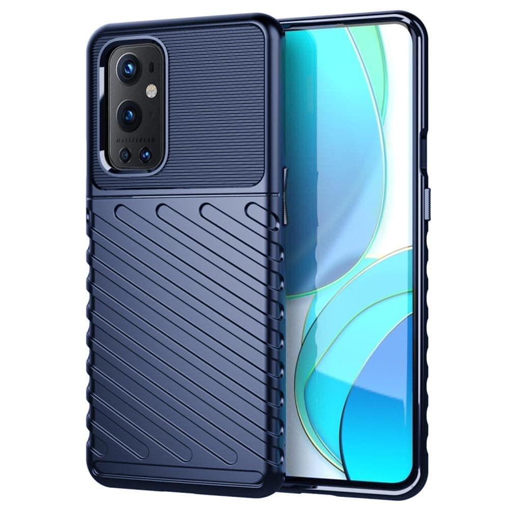 Amazon Brand - Solimo Shockproof Mobile Cover Compatible with OnePlus 9 Pro 5G (360 Degree Protection | Protective Design | Anti-Scratch Tough Slim TPU Case), Blue