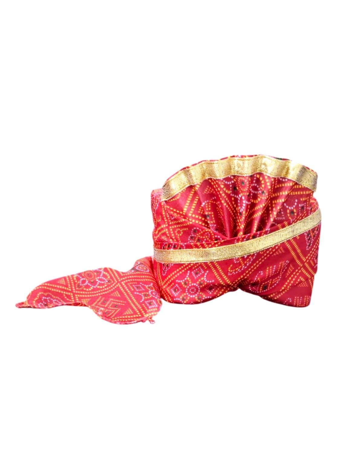BookMyCostume Traditional Rajasthani Safa & Barati Pagdi Collection – Pre-Stitched Ethnic Turbans, Bandhani/Leheriya Headwear For Weddings, Cultural Folk Dance & Festival Pagdi for Adults