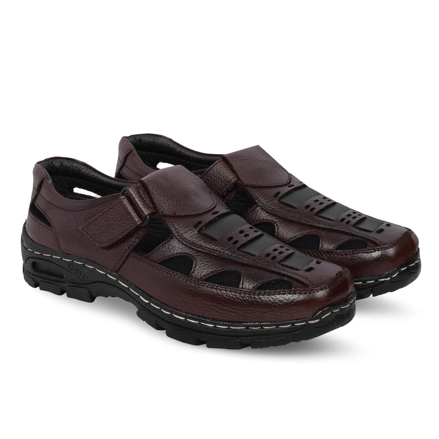DEGARRO Men’s Leather Sandals Stylish, Lightweight, Breathable, Comfortable Footwear for Men, Perfect for Casual Everyday Wear, Travel, Walking, and Outdoor Activities
