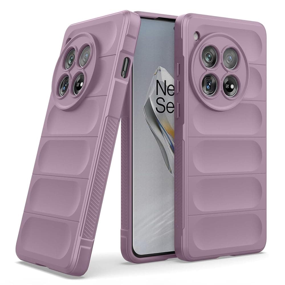 amazon basics Basic Case for Oneplus 12 5G (Silicone_Purple)