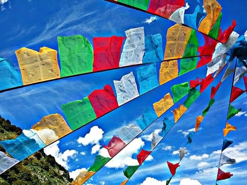 Allied Sales TPF-1001 Tibetan Prayer Flag (10X8) INCH Tibetan Flag(LUNGTA)