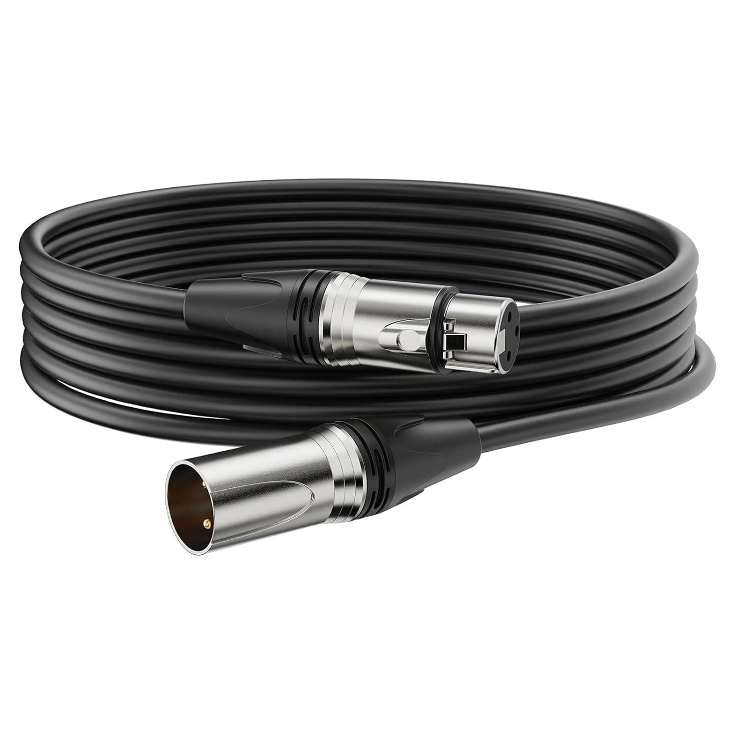 SeCro Premier Series (3 Pin) Microphone Cable - XLR Male to Female - 100% Pure Oxygen-Free Copper Wire - Premium Professional Grade (5 Meter)