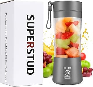 Portable Blender Electric Juicers Fruit Mixers "DDNR" USB Rechargeable Smoothie Mini Personal Juicer For Home - 6 Blades Mini Smoothies & Juices; Office, & Kitchen (Royal Black)