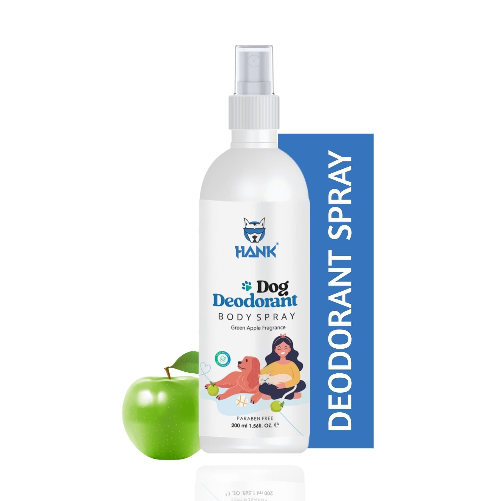 HANK Dog Perfume - Pet Odour Eliminator & Deodorant Spray - Dog & Cat Smell Remover - 100% Natural, Paraben Free - Enzyme Cleaner & Urine Smell Remover - Body Freshener for Daily Use - 200ml