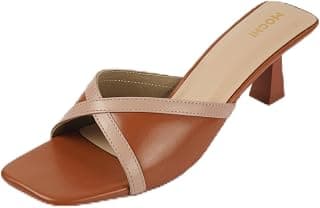 Mochi Women's Stylish Kitten Heel Slides
