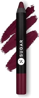 SUGAR Cosmetics Matte as Hell Crayon Lipsticks for Women | Lasts Up To 8+ Hours | Lip Crayon with Sharpener | 2.8gm - 24 Rachel Berry