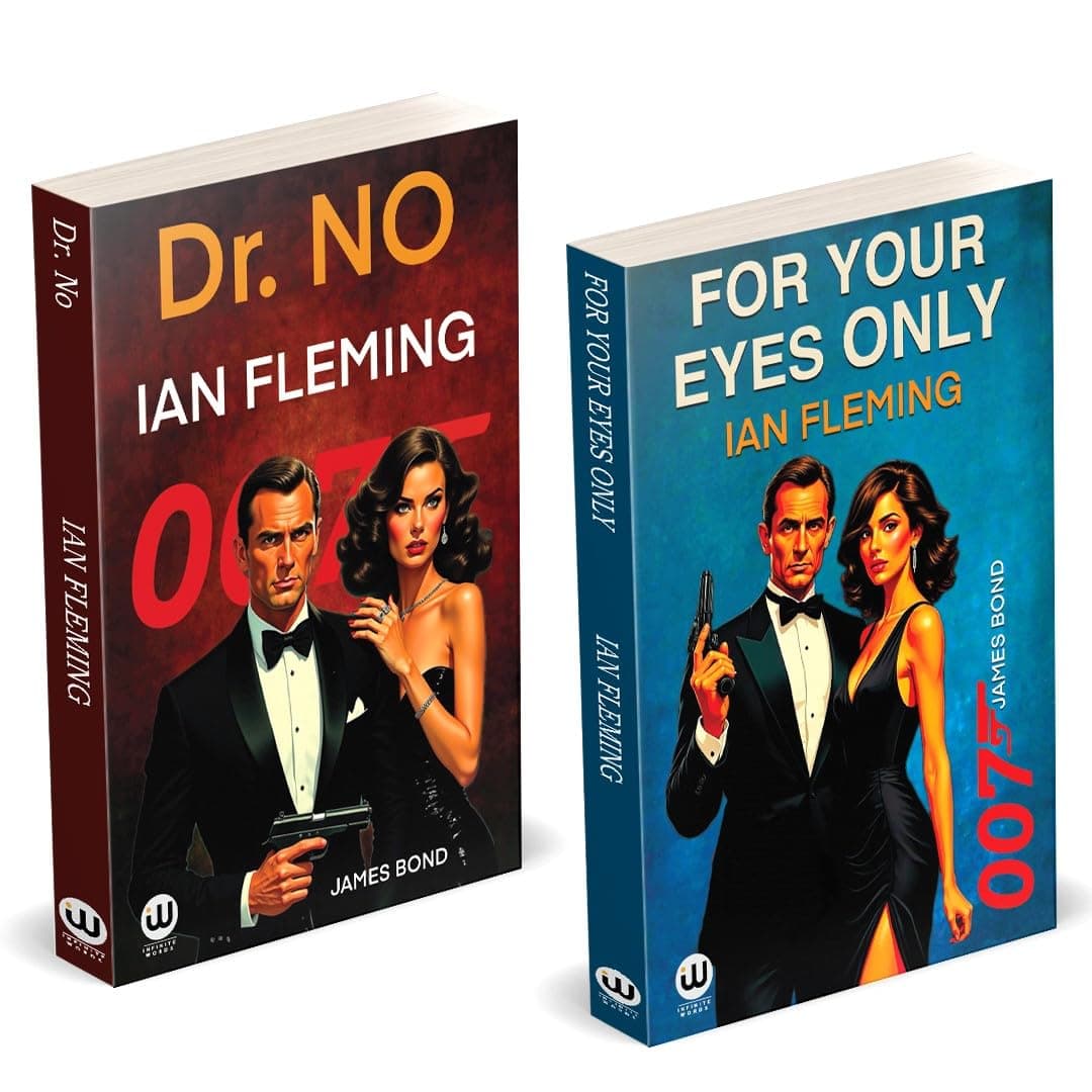 Dr. No | For Your Eyes Only | Ian Fleming | Books Combo Gift Pack Set | James Bond Book | English Novels | Fiction Thriller | Spy Detective In Story Club Crime Classics | 007 Action Adventure Classic