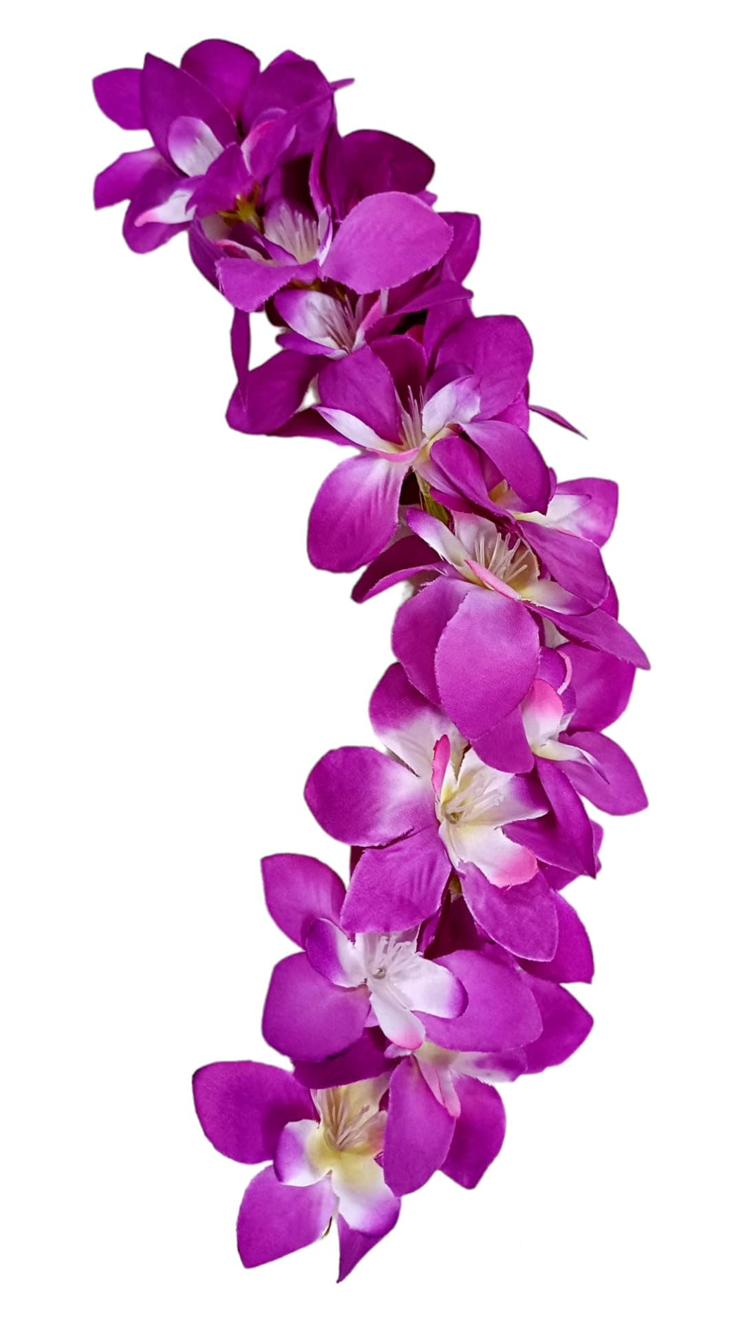 BengCraft Artificial Polycotton Purple Orchid Flower Gajra, Floral Juda Bun Pin for Wedding Bride, Plastic Flowers Hair Accessories for Women and Girls