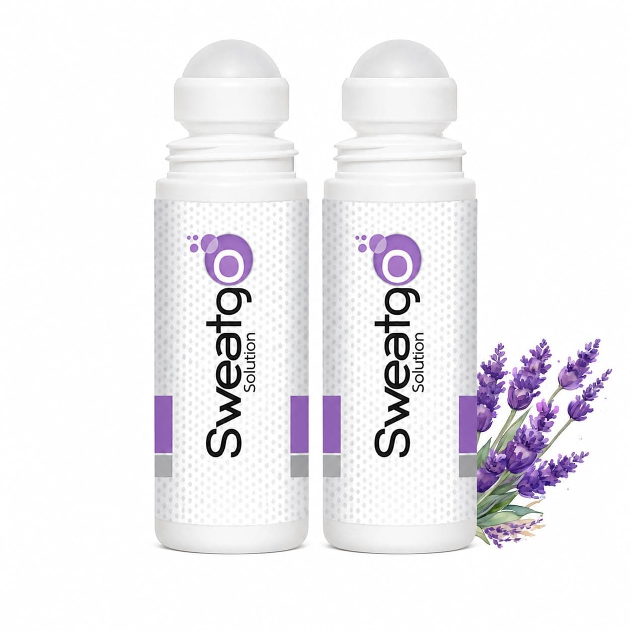 Sweatgo Solution Roll-On – 60ml | Antiperspirant for Excessive Sweating | Daily Use for Long-Lasting Freshness | For Underarms, Hands & Feet (Lavender) (Pack of 2)