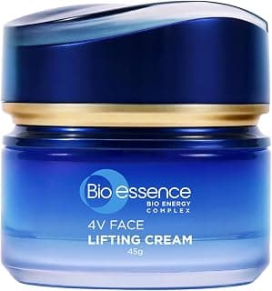 Bio-Essence Bio-Vlift 4V Face Lifting Cream, Firming, Tightening, Double Chin Firming, Hyaluronic Acid, Fermented Rice, Niacinamide, Face Moisturizer for Women, Ideal for All Skin Types, Anti Ageing, 45g