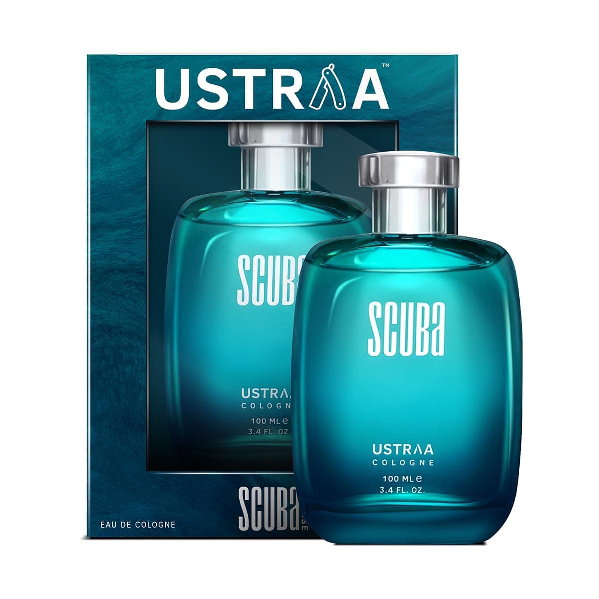 Ustraa Scuba Cologne - 100ml - Perfume for Men | With lively, spicy and deep aquatic notes | Ideal for day occasions | Long-lasting fragrance with no gas