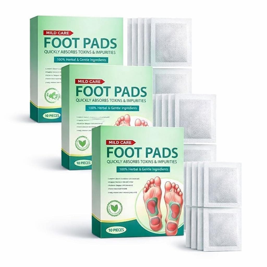 Herbal Foot Detox Pads (Pack of 30) | Bamboo Vinegar Foot Patches for Toxin Removal & Foot Cleansing | Overnight Use for Sleep Aid, Pain Relief & Relaxation | Suitable for Men & Women (Pack of 30)