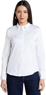 Symbol Premium Women's Cotton Stretch Formal Shirt | Full Sleeve Button-Down | Regular Fit | Office-Wear | Desk-to-Dinner (Available in Plus Sizes)