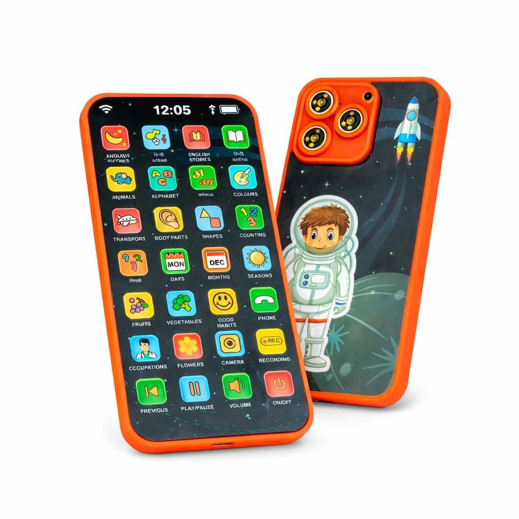 Educational Smart Phone Toy for Kids | Rechargeable Talking Mobile Toy | Hindi and English Version | 24 Learning Modes | Best Gift for Boys and Girls (Hindi & English (2 Language))
