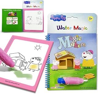 Wembley Peppa Pig Reusable Water Magic Boards DIY Activity Set for Kids 3+ Educational Fun Time Learning Toy Mess Free Art with Quick Dry Technology Includes Water Pen BPA Free