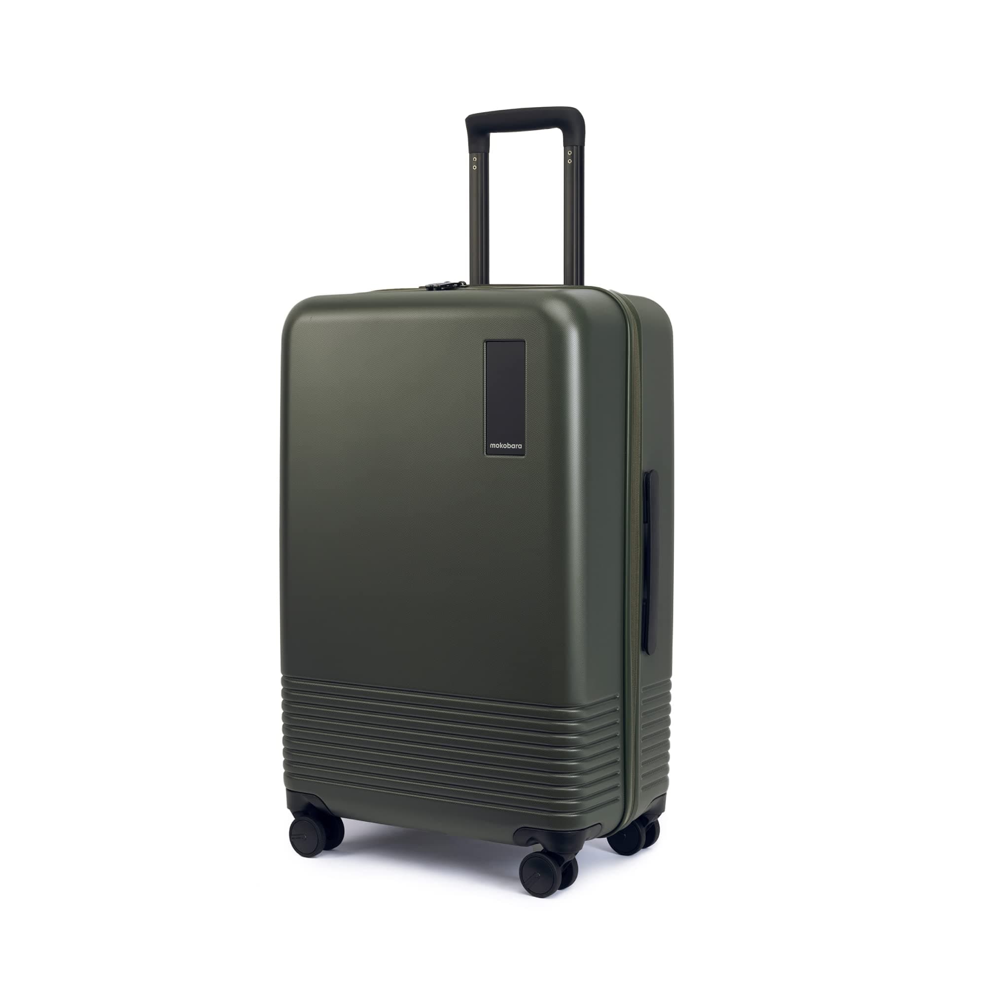 MOKOBARA Iconic Check-in Trolley Bag Medium Size 68.5cm 71L Green | Polycarbonate Hardshell Internal Compression System TSA Lock YKK Zippers 8 Silent Ninja Wheels Suitcase for 7-14 Days Trip