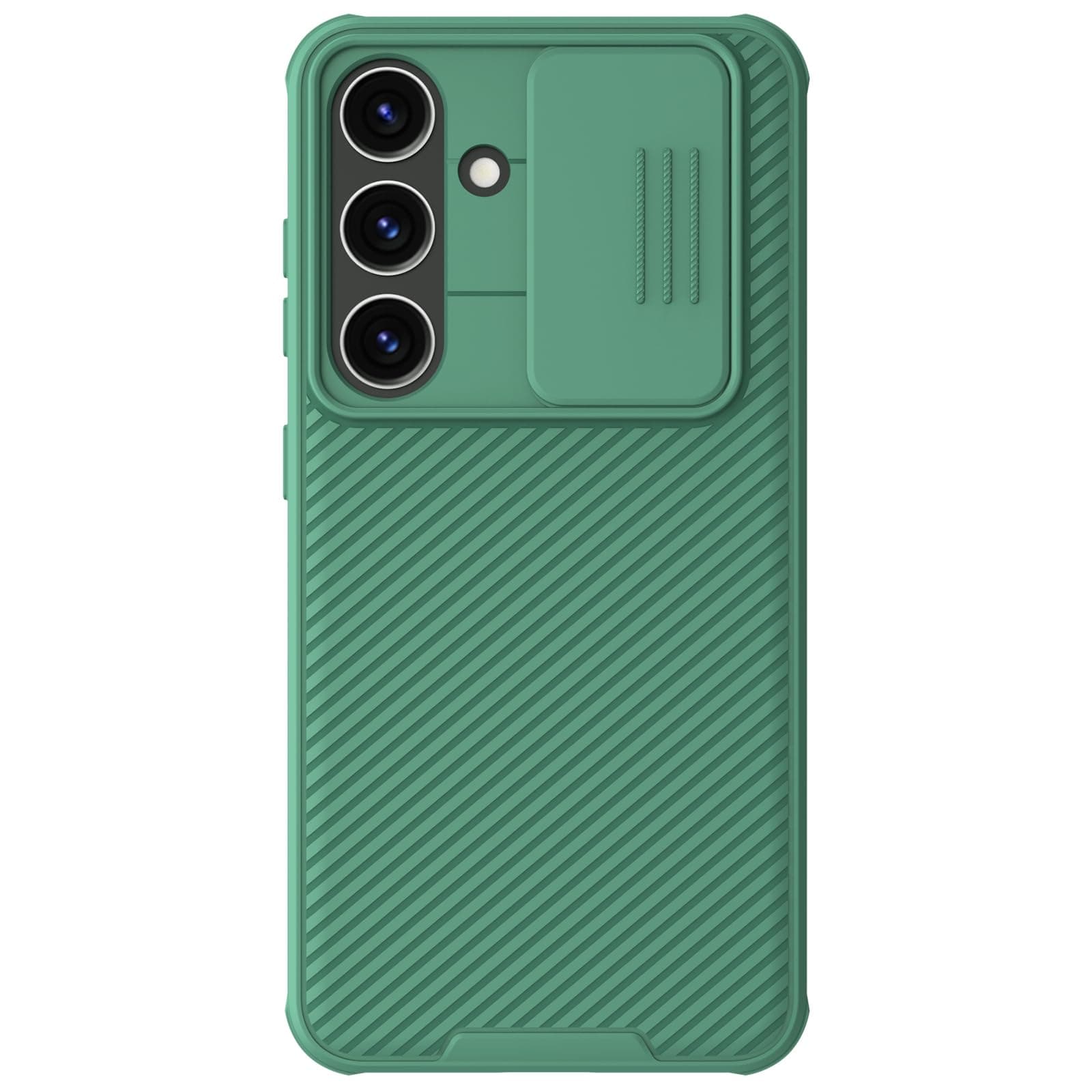 Nillkin Case for Samsung Galaxy S24 (6.2" Inch) CamShield Pro Slider Camera Close & Open Double Layered Protection TPU + PC Green Color
