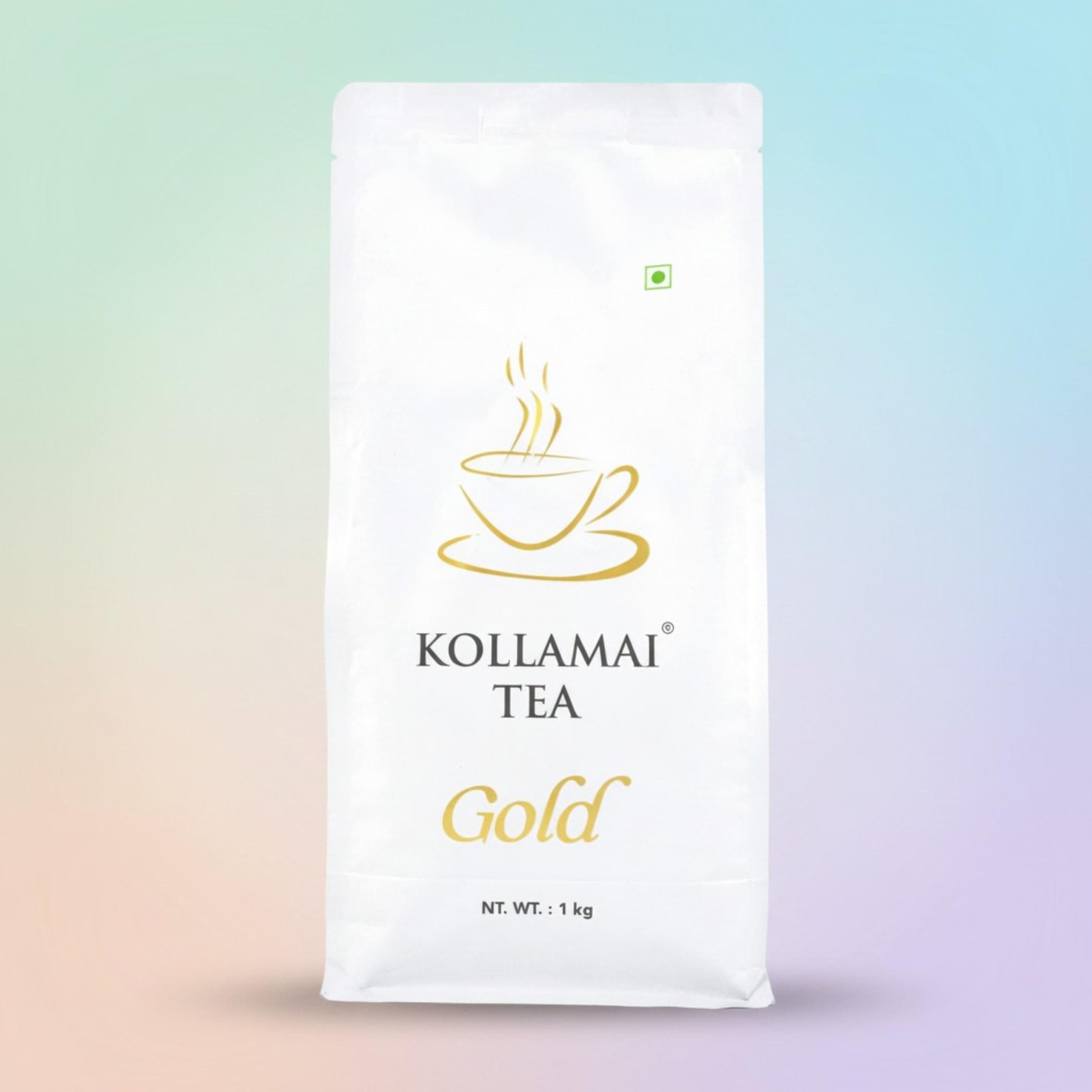 KOLLAMAI Gold Assam CTC Black Tea Powder | Strong Kadak Chai Patti | Single Origin Handpicked Leaves | 1kg Pack of 1 | Makes 400 Cups